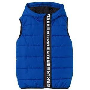 NAME IT Jongens NKMMYLANE Vest Band W. Hood gewatteerde vest, Nautical Blue, 134, blauw (nautical blue), 134 cm