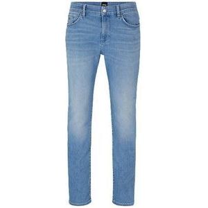 Slim-fit jeans van lichtblauw, zacht stretchdenim