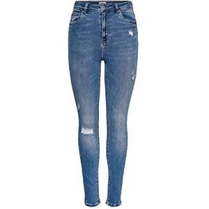 ONLY ONLMila Life HW Skinny Fit Jeans voor dames, blauw (medium blue denim), 27W x 34L