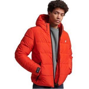 Superdry Hooded Sports Puffr Jacket Heren Jas - Bright Red - Maat S