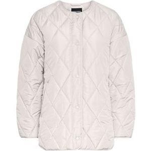 PIECES Pcstella Quilted Jacket Noos Gewatteerde jas voor dames, Zilvergrijs, XS