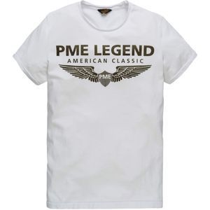 PME Legend T-shirt wit (Maat: 3XL) - Tekst - Halslijn: Ronde hals,