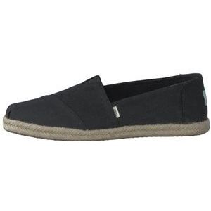 TOMS Alpargata Rope Platte slippers voor dames, zwart, 37 EU