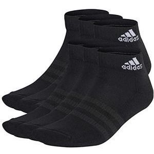 adidas, Cushioned Sportswear enkelsokken, 6 paar, panty's, wit, zwart, maat XL, uniseks