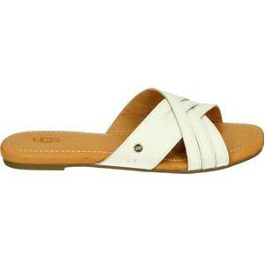 UGG KENLEIGH SLIDE W - Dames slippers - Kleur: Wit/beige - Maat: 39