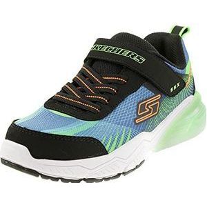 Skechers Thermoflux 2.0 Sneaker Kind, Blauw Lime Textiel Zwart Oranje Trim, 1 UK Child