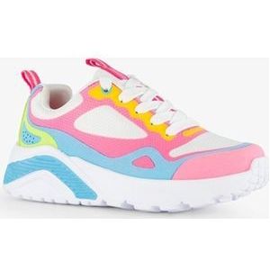 Skechers Uno meisjes sneakers wit roze - Maat 35 - Extra comfort - Memory Foam