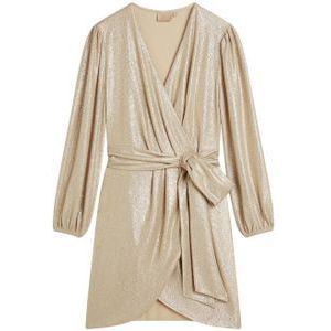 Isabeau Glitter Dress - Light Gold XL