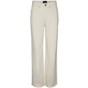 VERO MODA high waist straight fit jeans VMTESSA ecru