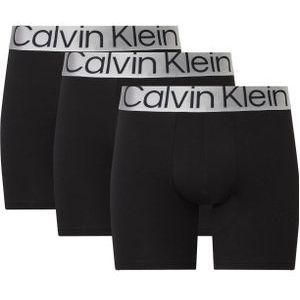 Calvin Klein Boxer Briefs (3-pack), heren boxers extra lang, zwart -  Maat: S