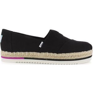 Toms Alpargate Platform Rope dames espadrille - Zwart - Maat 38