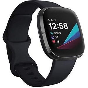 Fitbit Sense Advanced Smartwatch with Tools for Heart Health, Stress Management & Skin Temperature Trends, Carbon/Graphite Stainless Steel