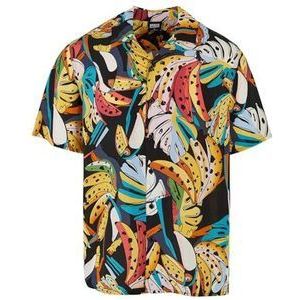 Urban Classics Heren overhemd Viscose AOP Resort Shirt Toucans XL, Toucans, XL