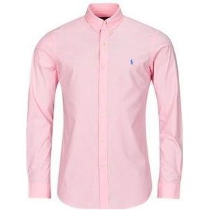 Polo Ralph Lauren  CHEMISE AJUSTEE SLIM FIT EN POPELINE UNIE  overhemden  heren Roze