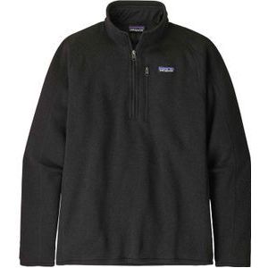 Patagonia - Wandel- en bergsportkleding - M's Better Sweater 1/4 Zip Black voor Heren van Gerecycled Polyester - Maat S - Zwart