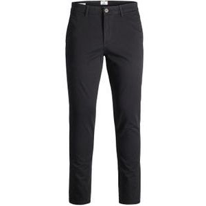 JACK & JONES Marco Bowie Black loose fit, heren chino, zwart -  Maat: 33/30