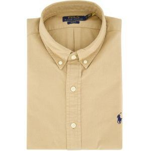 Polo Ralph Lauren casual overhemd slim fit beige effen