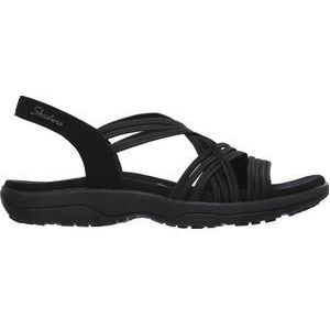 Skechers Reggae Slim - Simply Stretch Dames Sandalen - Black - Maat 41