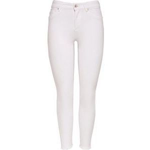 Only Jeans Onlblush Mid Sk Ank Raw Rea0730noos 15155438 White Dames Maat - W34 X L32