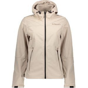 Superdry HOODED SOFTSHELL JACKET Dames Jas - Wit - Maat XL