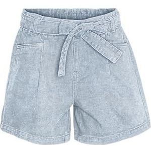 VERO MODA Vmfie Hr Long Belt Mix Shorts voor dames, Light Blue Denim/Detail: gu3212, L