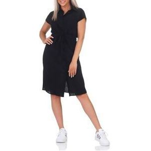 ONLY Dames Onltizana Neri Cotton S/S Dress WVN Noos midi-jurk, zwart, XL
