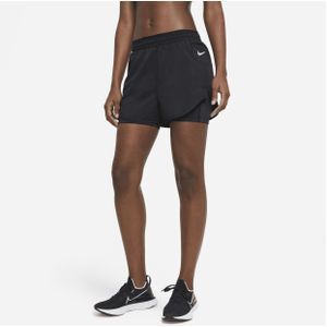 Nike Tempo Luxe 2-in-1 hardloopshorts voor dames - Zwart