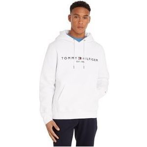 Tommy Hilfiger Tommy Logo Hoodie voor heren, Wit (wit), L