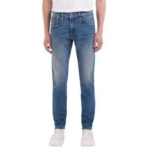 Replay Heren Jeans Broeken ANBASS slim Fit Blauw 33W / 30L Volwassenen