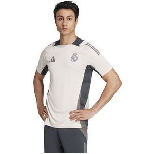 adidas Real Madrid Trainingsshirt Europees 2024-2025 Beige Donkergrijs Bruin