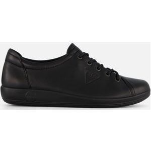 ECCO Hoge sneakers Soft 2.0 Tie Tie Tie Tie Damessneaker, zwart met zwarte zool, 40 EU
