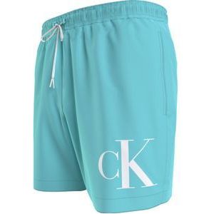 Calvin Klein Medium Drawstring swimshort, heren zwembroek, turquoise -  Maat: M