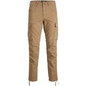 JACK & JONES Ace Tucker Cargoa loose fit, heren cargo broek, camel bruin -  Maat: 29/34