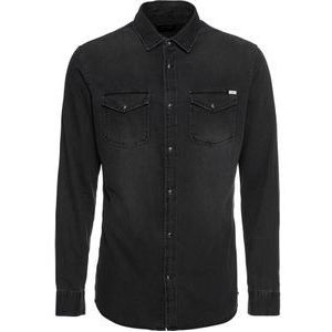 JACK & JONES ESSENTIALS Slim Fit Overhemd JJESHERIDAN Black Denim