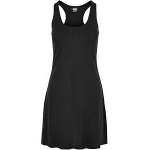 Urban Classics Damesjurk Modal Short Racer Back Dress, zomerjurk voor vrouwen van Modal Jersey materiaal verkrijgbaar in vele kleuren, maten XS - 5XL, zwart, XXL