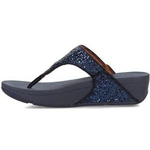 Fitflop Vrouwen Lulu Glitter teenslippers Open teen sandalen, Blauw Midnight Navy 399, 36 EU