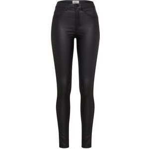 ONLY Coated High Waist Skinny Broek ONLROYAL Zwart