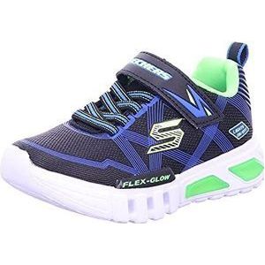 Skechers Flex-Glow-90542l sneakers, Zwart Black Blue Lime Bblm, 27 EU