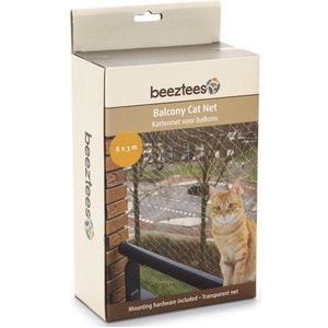 Beeztees - Kattennet - Voor Balkon - Transparant - 8x3 m