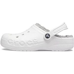 Crocs Clog Baya Lined Clog uniseks-volwassene Klompen , Wit Light Grey , 43/44 EU