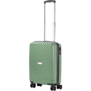 CarryOn Transport Handbagagekoffer 55cm - Handbagage 35 Ltr met USB - OKOBAN - Dubbele wielen - Olijf