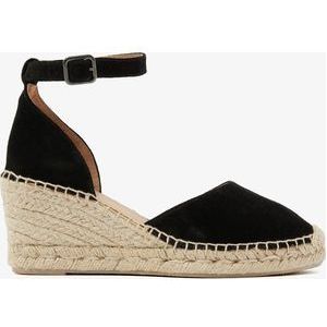 VIA VAI Flora Braid Espadrilles - Met Sleehak - Zwart - Maat 39