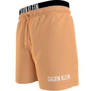 Calvin Klein Medium Drawstring double waistband swimshort, heren zwembroek, licht oranje -  Maat: XL