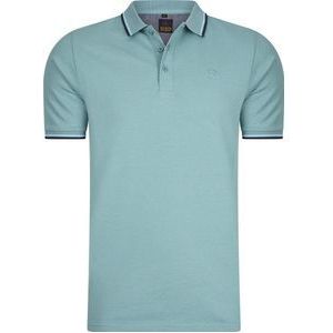 Mario Russo Polo shirt Edward - Polo Shirt Heren - Poloshirts heren - Katoen - 3XL - Smoke Blauw