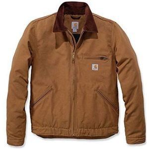 Carhartt Heren Duck Detroit Jas Werk Utility Bovenkleding, Carhartt Bruin, S