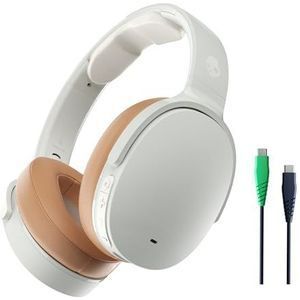 Skullcandy Hesh ANC Draadloze over-ear koptelefoon met ruisonderdrukking, een accuduur van 22 uur, microfoon, ondersteuning voor iPhone/Android- en Bluetooth-apparaten – Wit