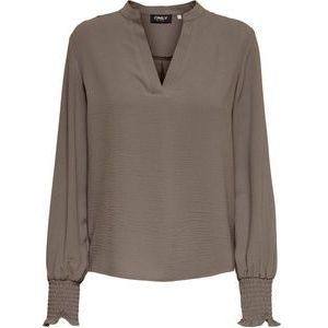 ONLY ONLMETTE V-NECK LS SMOCK TOP NOOS WVN Dames Top - Maat M