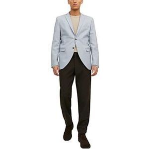 JACK & JONES Jprfranco Check Blazer voor heren, Light Grey Melange/Checks: super slim fit, 54