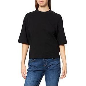 Urban Classics Dames T-shirt van biologisch katoen dames organisch oversized T-shirt, top voor vrouwen verkrijgbaar in vele kleuren, maten XS - 5XL, zwart, 3XL