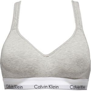 Calvin Klein dames Modern Cotton bralette top, met voorgevormde cups, grijs -  Maat: L